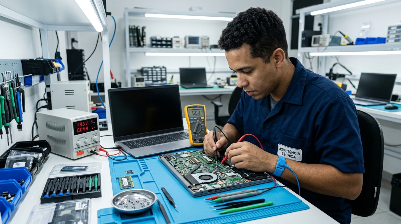 notebook não liga conserto