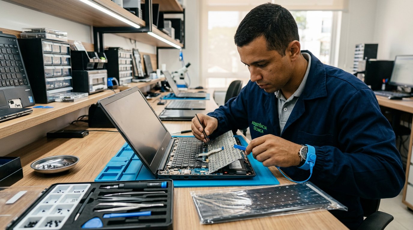 Troca de teclado de notebook