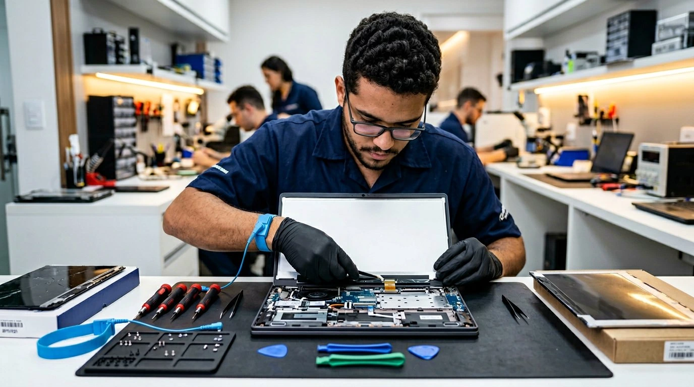 Troca de Tela de Notebook